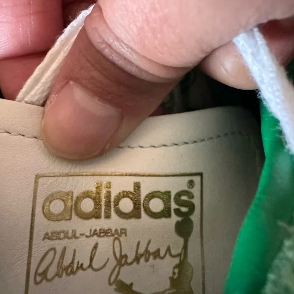Green Adidas Originals Abdul Jabbar Sneakers White Stripes Retro Skater size 11 - Picture 4 of 6
